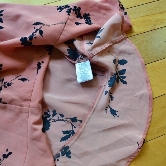 Joie Pink Acey Floral Long Sleeve Dress Size XS - Picture 9 of 12